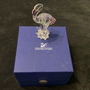 BNIB Swarovski clear/pink crystal flamingo 🦩 figurine